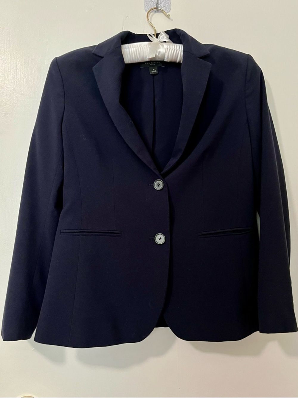 Ann Taylor Navy Tailored Two-Button Blazer - also selling matching skirt